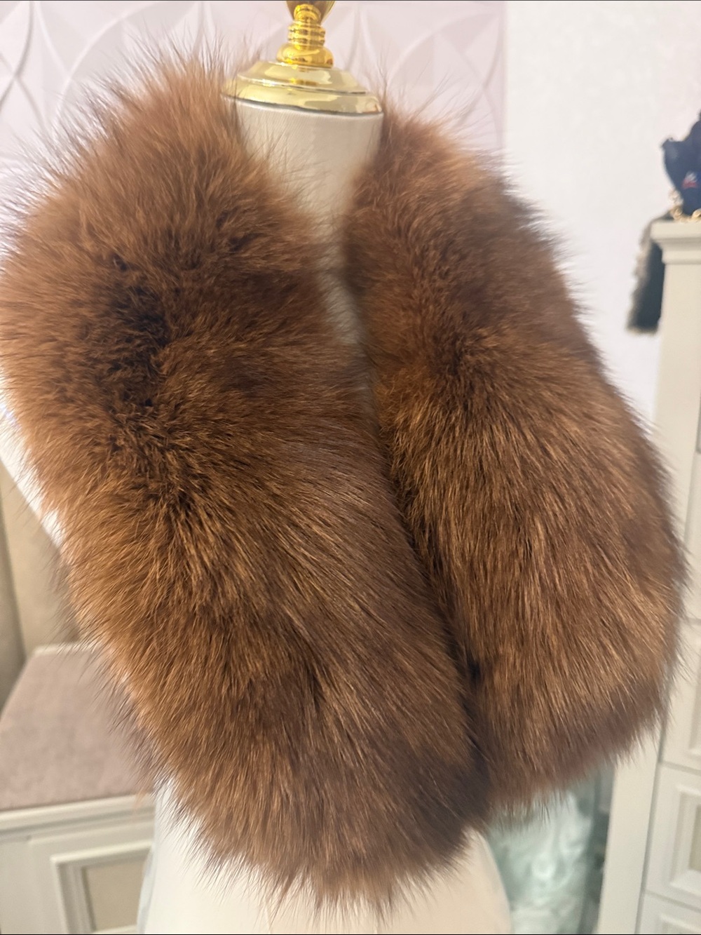 Real Fox fur scarf thick pelts